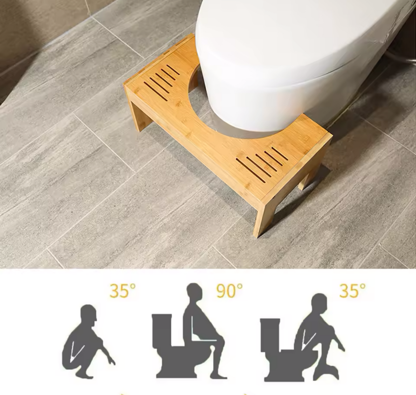 Bamboo Toilet Stool